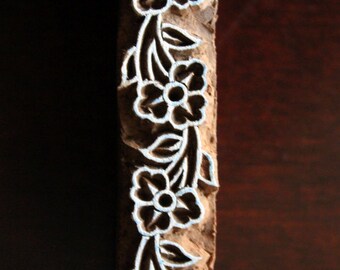 Pottery Stamps, Indian Wood Stamp, Textile Stamp, Wood Blocks, Tjaps, Printing Stamp- Delicate Floral Border