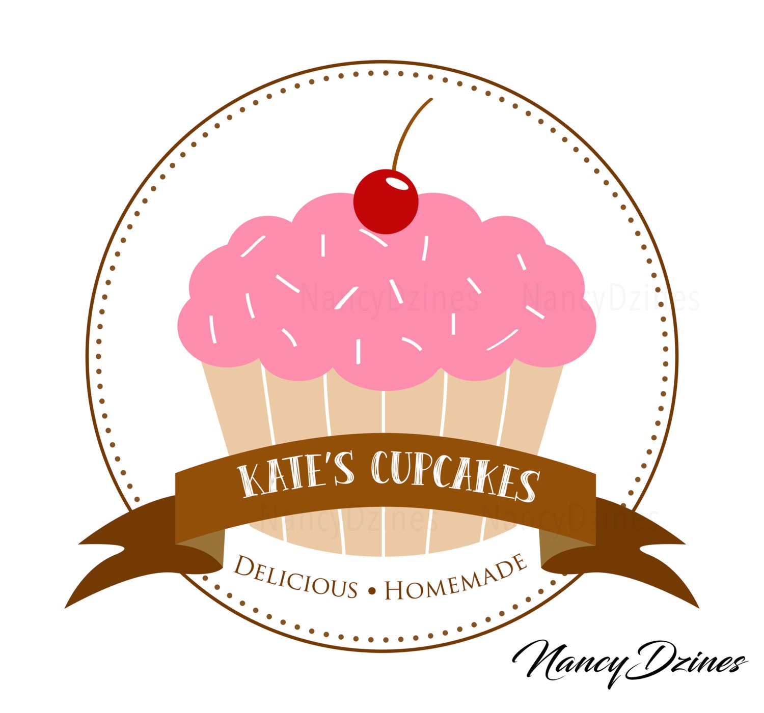  Cupcake logo premade cupcake logo cake logo Bakery logo 