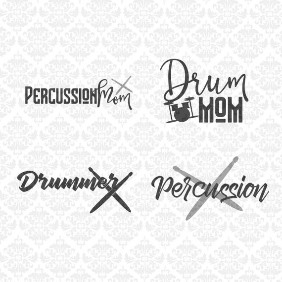 Drummer Percussion Mom Marching Band SVG DXF STUDIO ai eps png