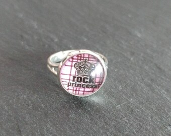 Rock ring Princess glass
