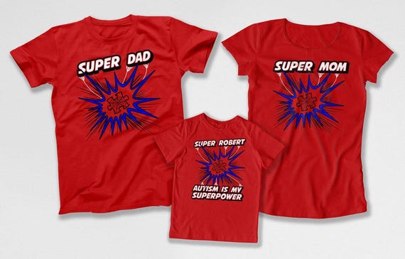 Matching Family Shirts Autism Superhero T Shirts Autism Speaks