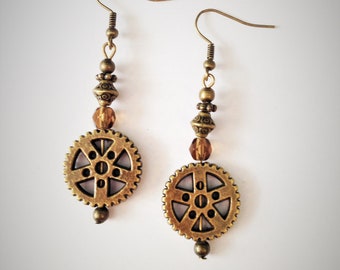 Steampunk Earrings Gears