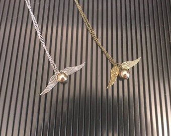 Harry Potter Quidditch Golden Snitch Inspired Necklace