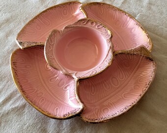 Vintage Cal Style serving bowl and trays