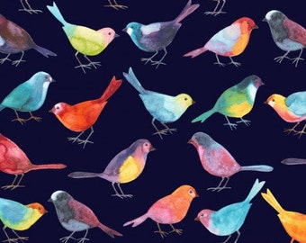 Bird Watchers Black P and B Textiles Fabric