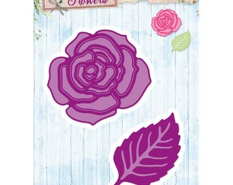 This 2 Rose and leaf - STENCILBF05
