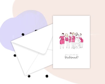 Bridesmaid Card - Will you be my bridesmaid - I can't say I do without you - Maid of Honor