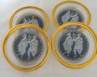 Classical Figures Coaster Set of 4 or Ashtrays
