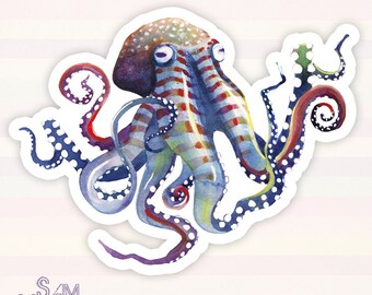 Octopus vinyl sticker