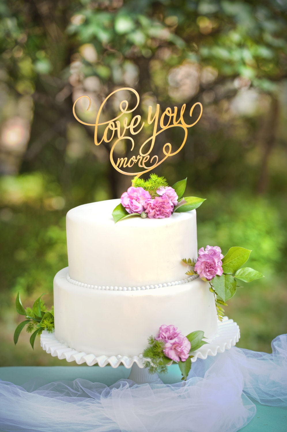  Love  You  More  Wedding  Cake  Topper 