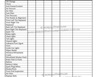household maintenance checklist