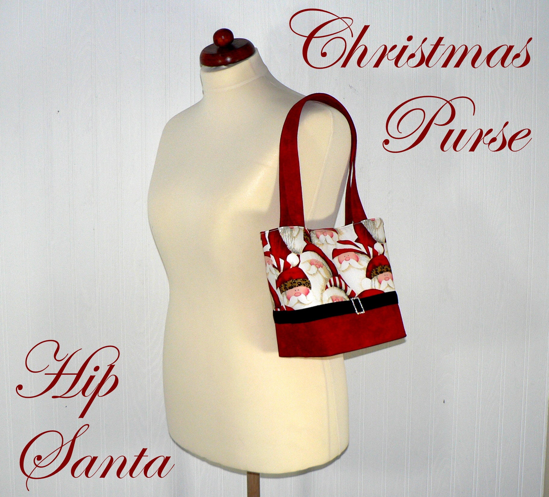 Christmas Purse Hip Santa HoHoHo Santa Purse Christmas Purse