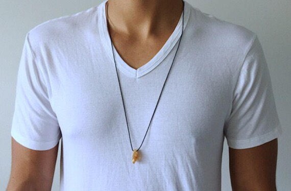 Mens Citrine Necklace Mens Crystal Necklace for Men Citrine
