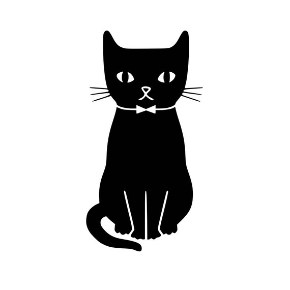 Download Cat svg Black cat svg T-shirt printable Eps Dfx Pdf Png
