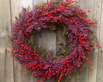 Holiday Wreath, Christmas Wreath, Front Door Wreath, Christmas Door Wreath, Holiday Door Wreath, Door Wreath, Christmas Gift, Home Decor