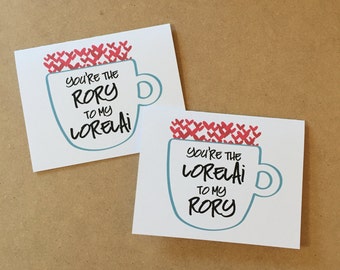Gilmore Girls - You're the Rory to my Lorelai - Gilmore Coffee - Gilmore Gift - Rory Gilmore - Lorelai Gilmore - Coffee Card
