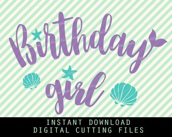 Download Mermaid birthday svg | Etsy