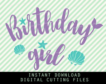 Download Birthday mermaid svg | Etsy