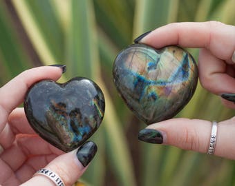 Labradorite Hearts