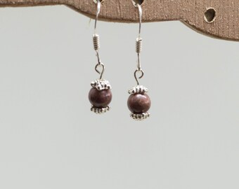 Rhodonite earrings