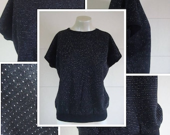 80's Fabulous Black & Silver T-Shirt (S/M)