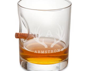 Personalized Bulletproof Lowball Whiskey Glass - Personalized Whiskey Glass - Groomsmen Gifts - Engraved Glass - Gifts for him - RO168
