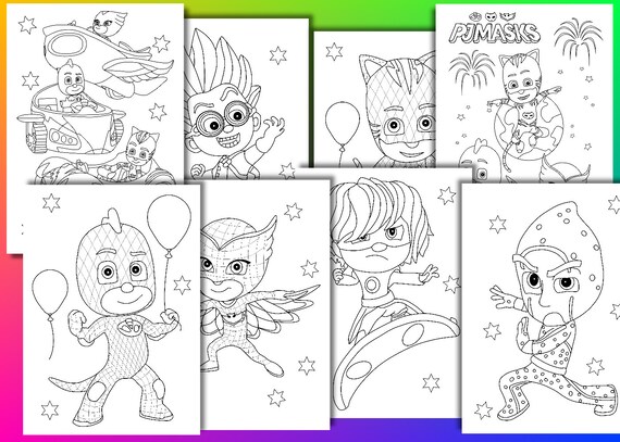 pj masks coloring pages pj masks birthday party favor instant download pdf file - Pj Masks Coloring Pages pj masks coloring pages pj masks birthday party favor instant download pdf file - Pj Masks Coloring Pages