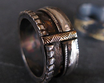 Size 7 Viking Wedding Ring Mens Wedding Band Wide Gold Silver Ring Mens Wedding Ring Mens Wedding Rings Unique Wedding Band Wedding Bands