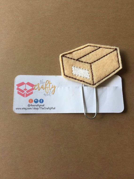 Shipping Box Clip/Planner Clip/Bookmark. Shipping box planner clip. Office Planner Clip. Mail Planner Clip