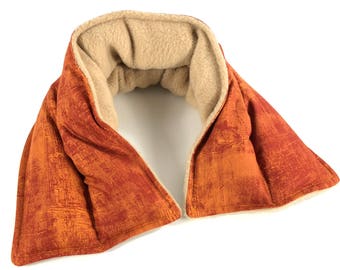 Neck Wrap, Heat or Cold Therapy, Heating Pad, Flax & Rice Bag, Pain Relief, Relaxation, Stress Relief, Holistic, Cold Pack, Ships FREE!
