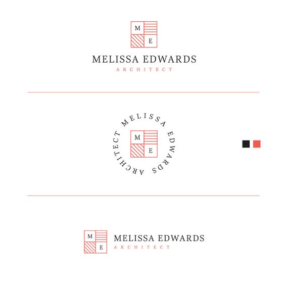 Branding Logo Kit, Minimal Logo, Architect Logo, Modern Logo, Square Logo, Interior Design Logo, Home Decor Logo, Business Stamp Logo, Logo