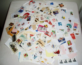 Used Stamp Mix, On/Off Paper, Hundreds, 1960's On