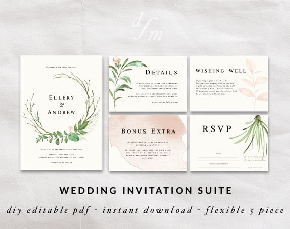 1 Page Wedding Invitation 3