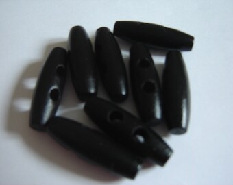 6 buttons logs black 35 mm