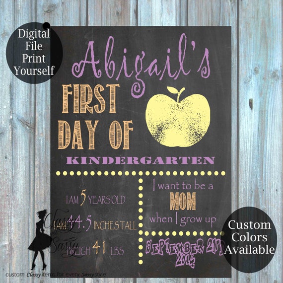 First Day Of School Chalkboard Sign 153