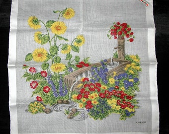 Kreier Hankie Handkerchief Cotton Handkerchief, Hankies - Vintage Flower Hanky