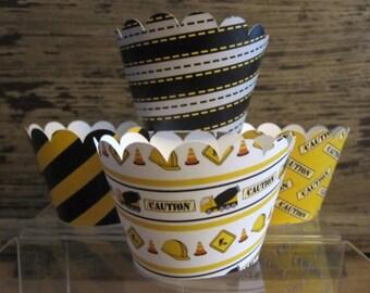 Construction Theme Standard Cupcake Wrappers