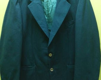 Vintage Yves Saint Laurent Navy Green Blazer Rare