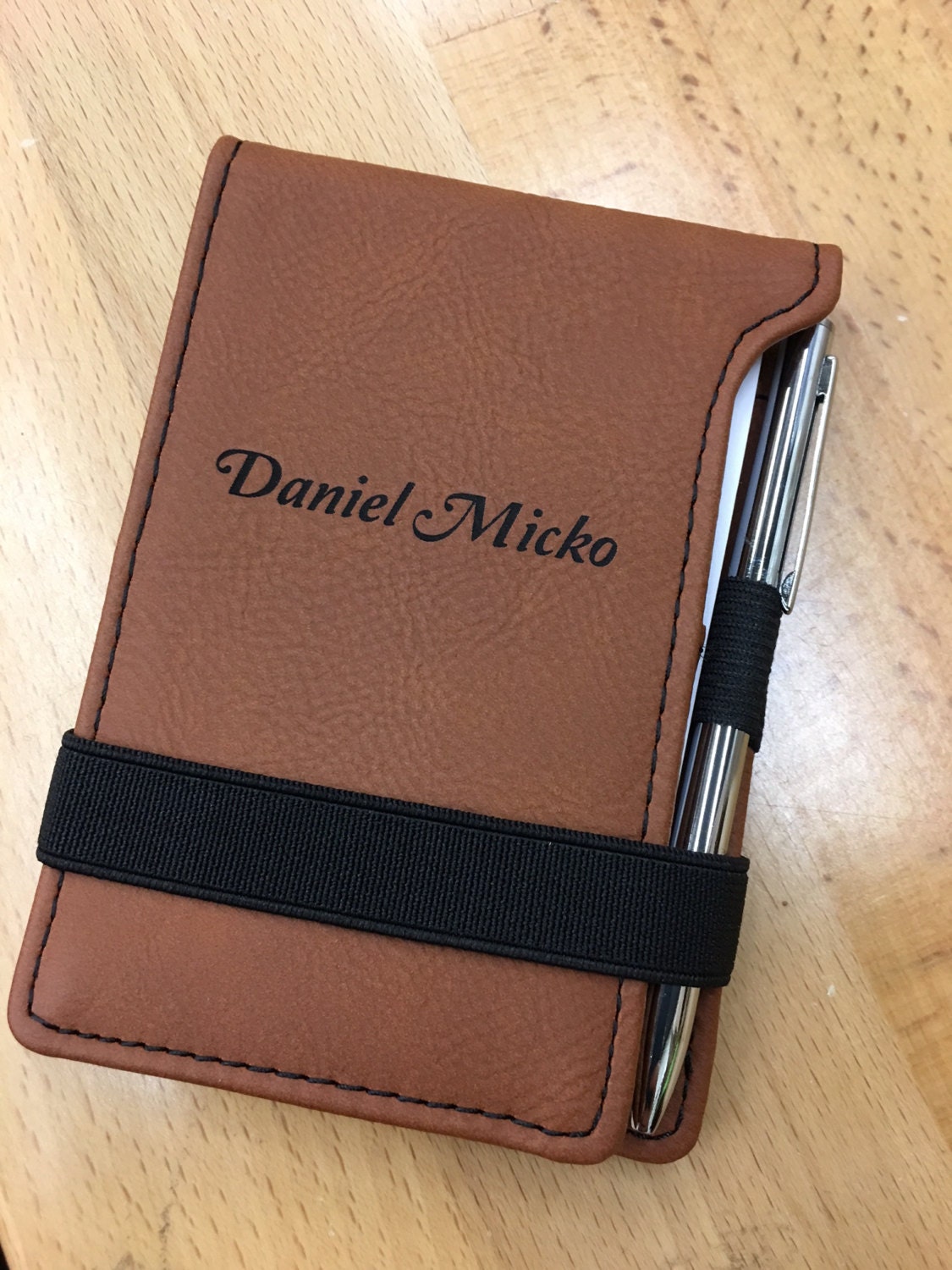 Personalized Notepad Set Leather Notepad holder Groomsmen
