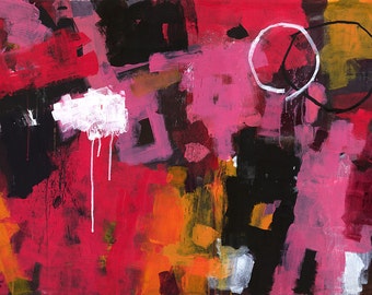 Summer in My Mind, Original 23x33 Abstract Painting