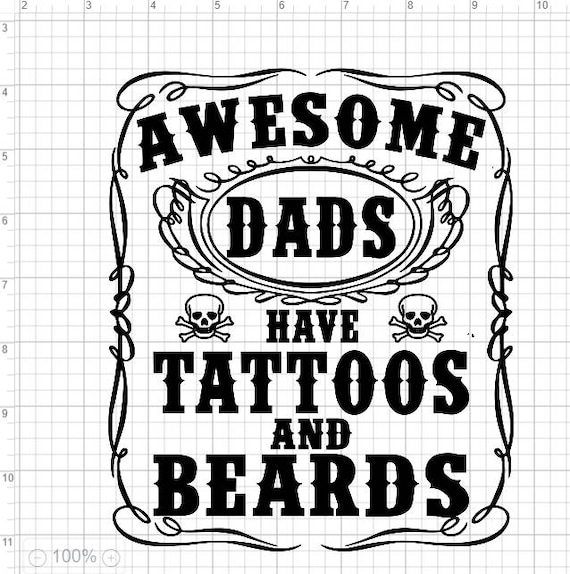 Download Awesome Dads Have Tattoos SVG EPS DXF Studio3 Cut Files
