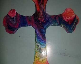 Splazi Wooden Cross: The Colorful Cross