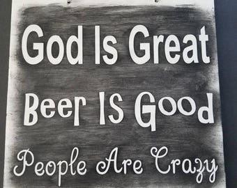 god is great beer is good shirt