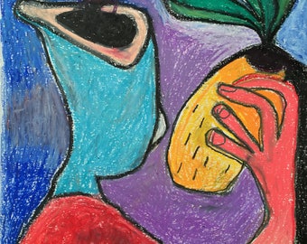 Study in Oil Pastel 1878