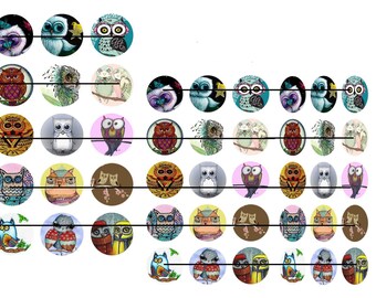 Digital images for cabochon or ti14 owl image transfer