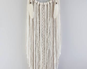 Ethereal Boho XL CREAM Dream Catcher, Extra Large Dream Catcher 12", Bohemian DreamCatcher, Wall Hanging, Wall Decor, Boho Wedding, Nursery