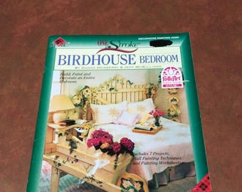 Plaid 9360 Birdhouse Bedroom / Donna Dewberry / Jeff McWilliams / One Stroke / FolkArt Acrylic / Wall Painting Techniques / Instruction