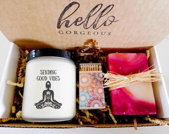 Good Vibes Gift Trending Gift Encouragement Gift Inspiration Candle Gift Positive Energy Hippie Gift Meditation Gift Yoga Gift Yogi Gift