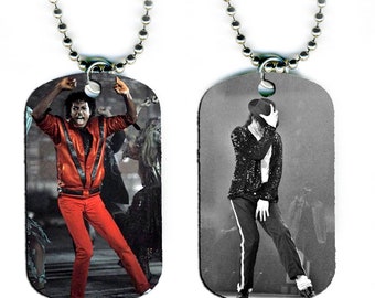DOG TAG NECKLACE - Michael Jackson #2 King of Pop Music Star Singer