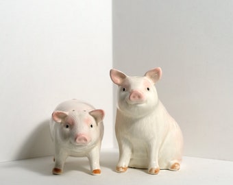 Vintage Otagiri Mercantile Company OMC Ceramic Pig Salt & Pepper Shakers